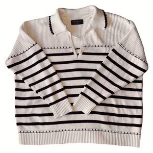 Lane Bryant Striped Collared Sweater Size 18/20  PulloverWomen’s Plus